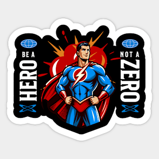 Be A Hero, Not A Zero Sticker